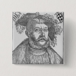 Ulrich, Duke of Wurttemberg 2 Inch Square Button