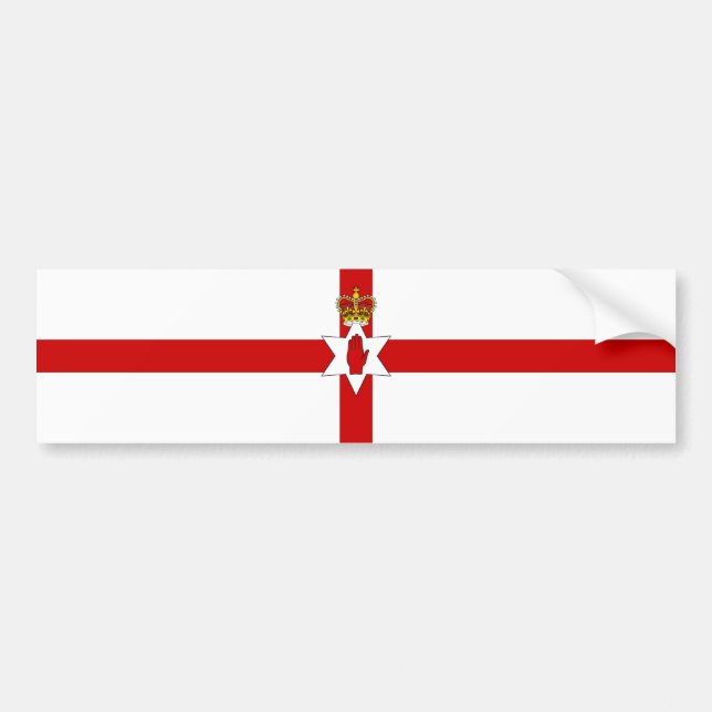 Ulster Banner Northern Ireland Flag Bumper Sticker (Front)