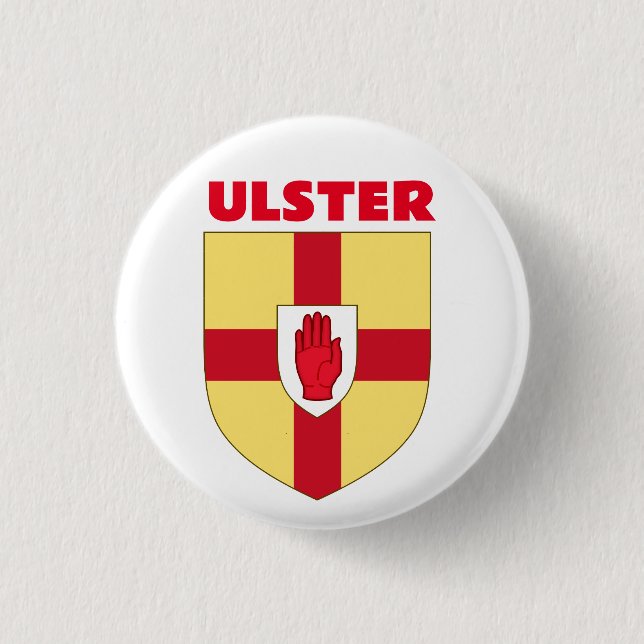 Ulster Coat of Arms 1 Inch Round Button (Front)