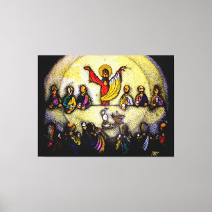 ÚLTIMA CENA LAST SUPPER Mix, tinta y acrilicos Canvas Print