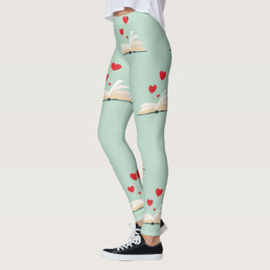 ***ULTIMATE BOOK LOVER'S*** WITH HEARTS LEGGINGS