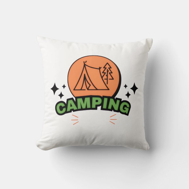 Ultimate Camping Adventure | Nature Escape & Outdo Throw Pillow (Front)