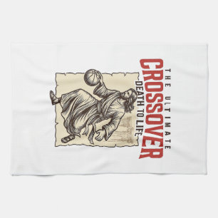 Ultimate Crossover Christian Basketball Vintage Kitchen Towel