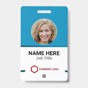 Ultimate Customization: Employee Photo Logo Barcod Badge