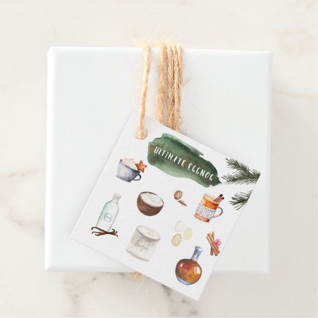 Ultimate Eggnog Recipe | Holiday Favour Tag (In Situ)