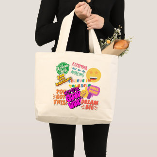 Ultimate Encouragement Collage Large Tote Bag