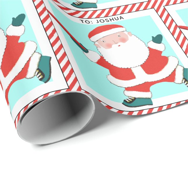 Ultimate Frisbee Christmas gift wrapping paper (Roll Corner)