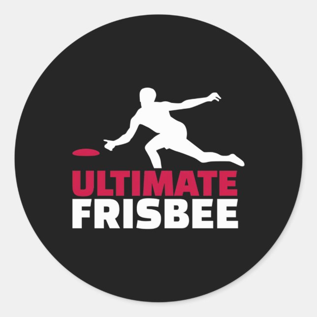 Ultimate Frisbee Classic Round Sticker (Front)