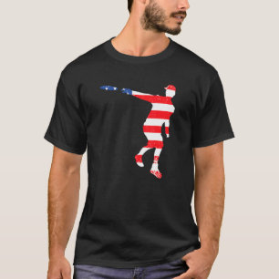 Ultimate Frisbee Disc Golf Player Silhouette 4th O T-Shirt