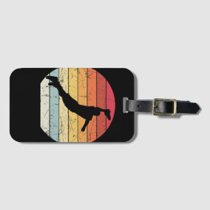 Ultimate Frisbee Disc Player Vintage Retro Luggage Tag