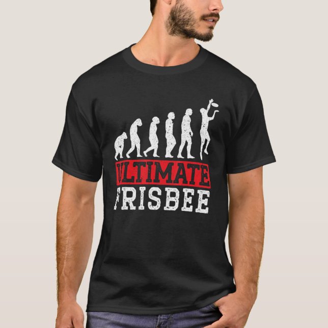 Ultimate Frisbee Evolution Flying Disc Sport T-Shirt (Front)