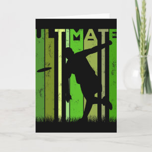 Ultimate Frisbee Frolf Disc Golf Player Flying Dis Card