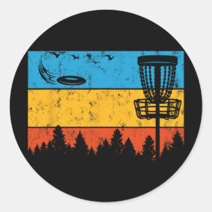 Ultimate Frisbee Frolf Disc Golf Player Flying Dis Classic Round Sticker