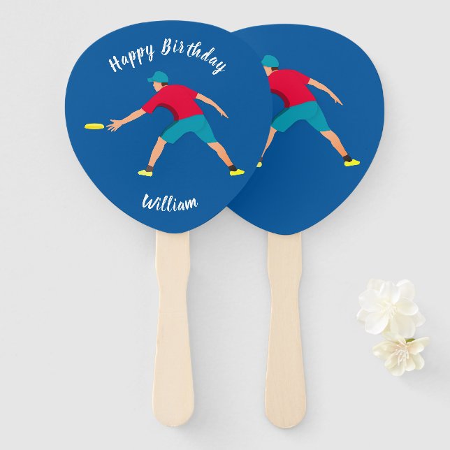 Ultimate Frisbee Hand Fan (Front and Back)