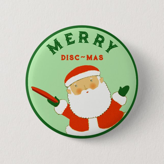 Ultimate Frisbee Holiday Gift Stocking Stuffers 2 Inch Round Button (Front)