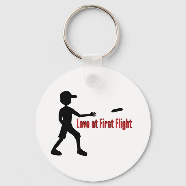 Ultimate Frisbee Love at First Flight Keychain (Front)