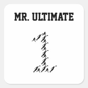 Ultimate Frisbee Mr./Miss Ultimate Square Sticker
