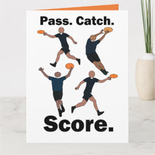 Ultimate Frisbee Pass Catch Score Frisbee Party Card