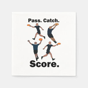 Ultimate Frisbee Pass Catch Score Frisbee Party Napkin