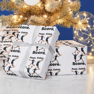 Ultimate Frisbee Pass Catch Score Frisbee Party Wrapping Paper