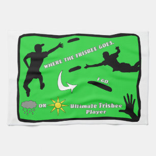 Ultimate Frisbee Rain or Shine Kitchen Towel