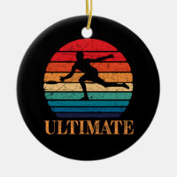 Ultimate Frisbee Retro Player Flying Disc Throwing