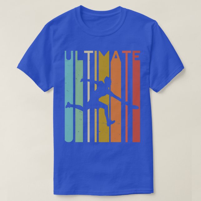 Ultimate Frisbee Retro Player Men Women Flying Dis T-Shirt (Design Front)