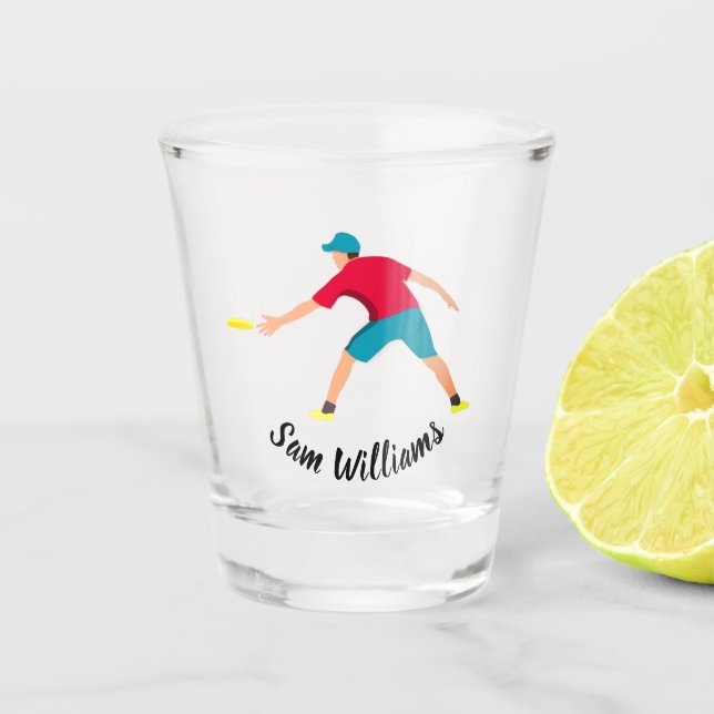 Ultimate Frisbee Shot Glass (Front)