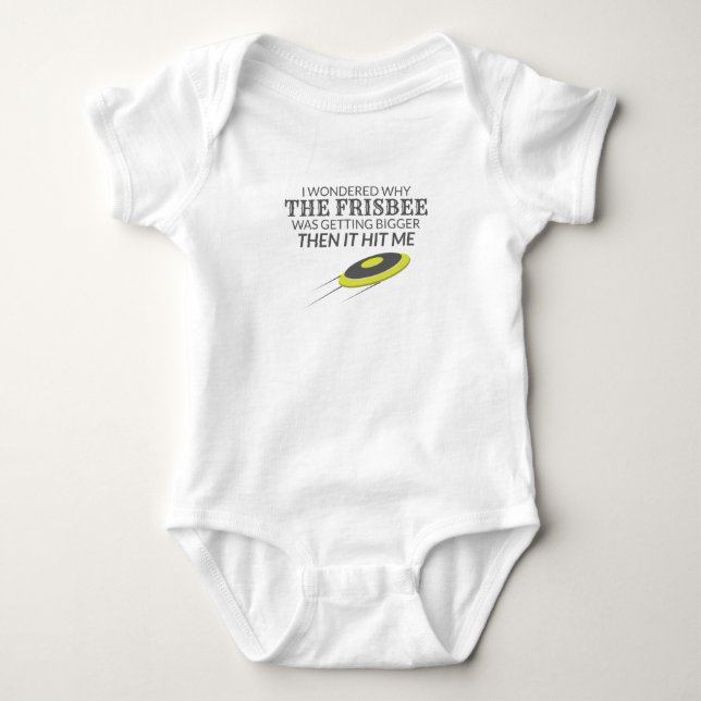 Ultimate Frisbee Why The Frisbee Is Getting Bigger Baby Bodysuit (Front)