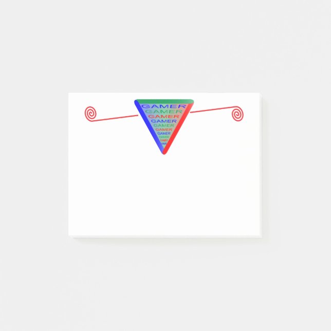 Ultimate Gamer 3 Gaming System Colours RGB Post-it Notes (Front)