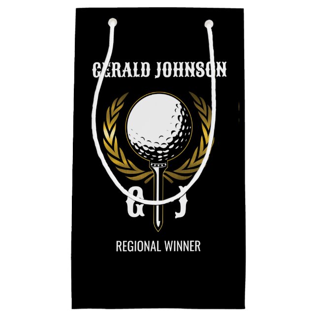 Ultimate Golf Monogram Design Small Gift Bag (Front)