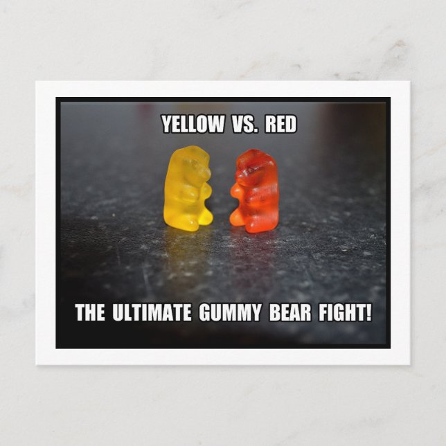 Ultimate Gummy Bear Fight Postcard (Front)