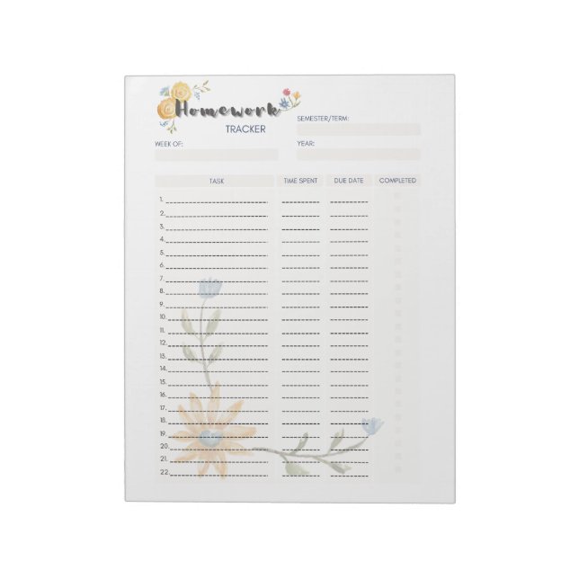 Ultimate Homework Planner Template Notepad (Rotated)