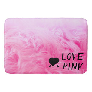 Ultimate Hot Pink Fuzzy Faux Fur Bath Mat