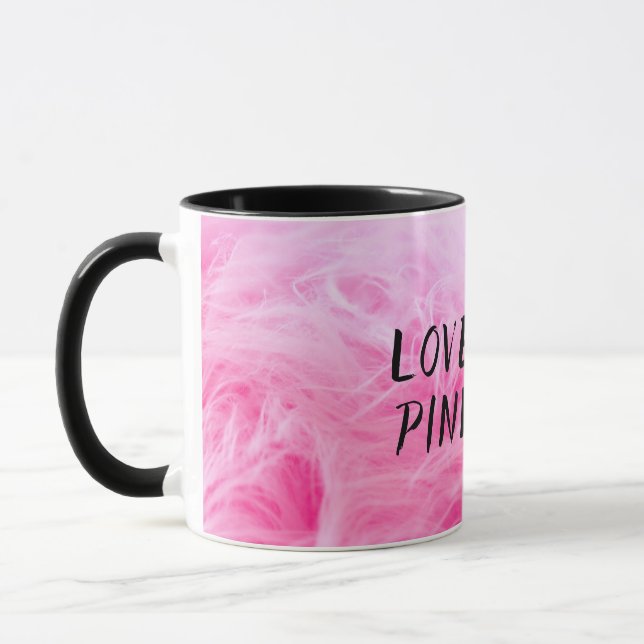 Ultimate Hot Pink Fuzzy Faux Fur Mug (Left)