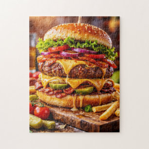 Ultimate Loaded Cheeseburger Jigsaw Puzzle