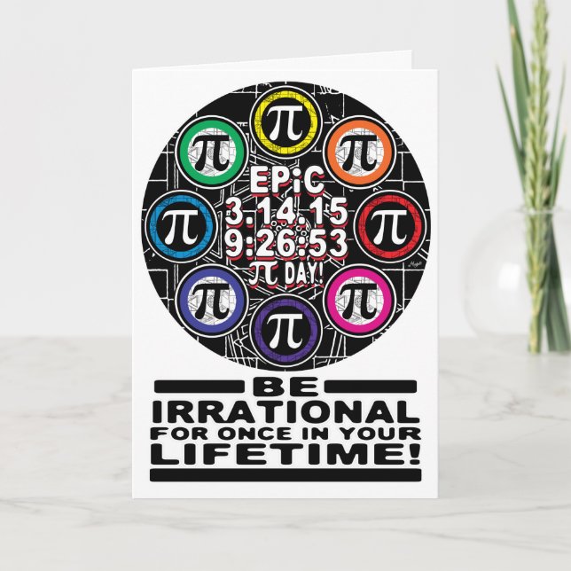 Ultimate Memorial for Epic Pi Day Symbols Card (Front)