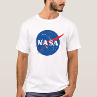 Ultimate NASA Logo Rocket White Heavy Cotton