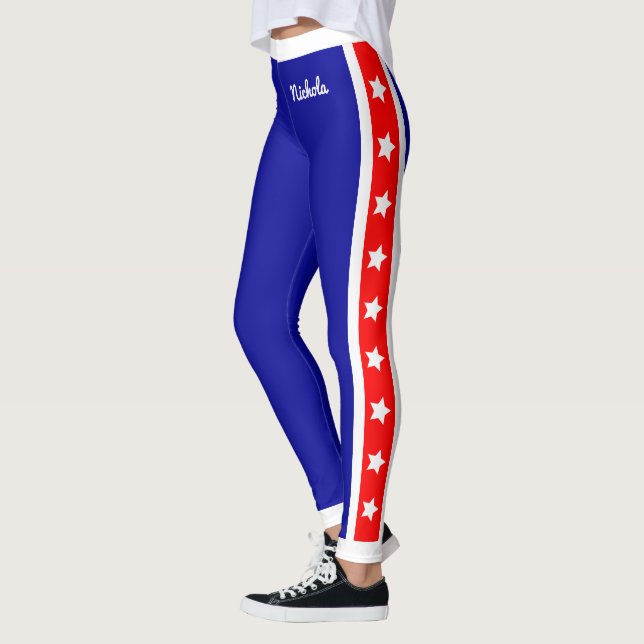 Ultimate Patriot USA Stars and Stripes Leggings (Left)