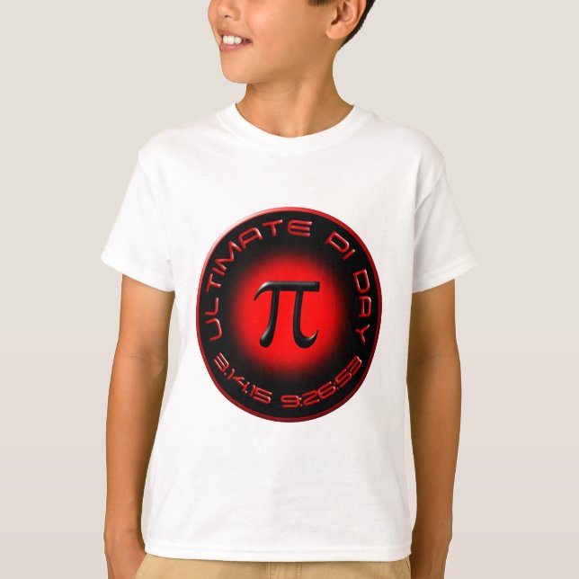 Ultimate Pi Day 2015 3.14.15 9:26:53 (red) T-Shirt (Front)
