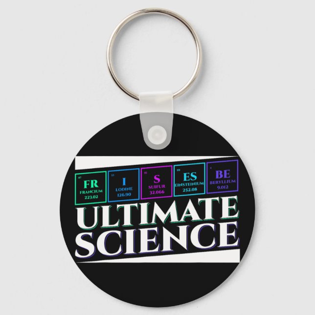 Ultimate Science Frisbee Disc Golf Hobby Lover _1  Keychain (Front)