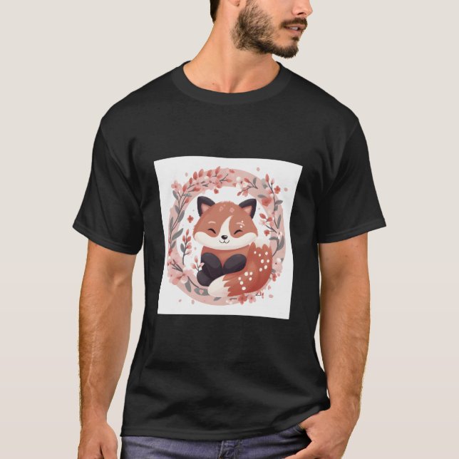 Ultimate Springtime Look Our Red Panda And Cherry  T-Shirt (Front)