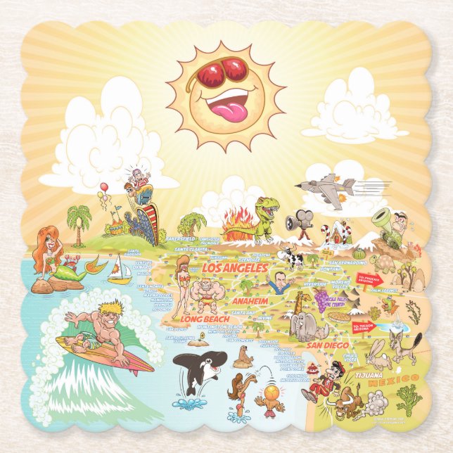 Ultimate Sunny California Paper Coaster (Front)