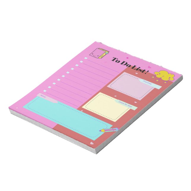 Ultimate To-Do List: Stay Organized & Boost Produc Notepad (Rotated)