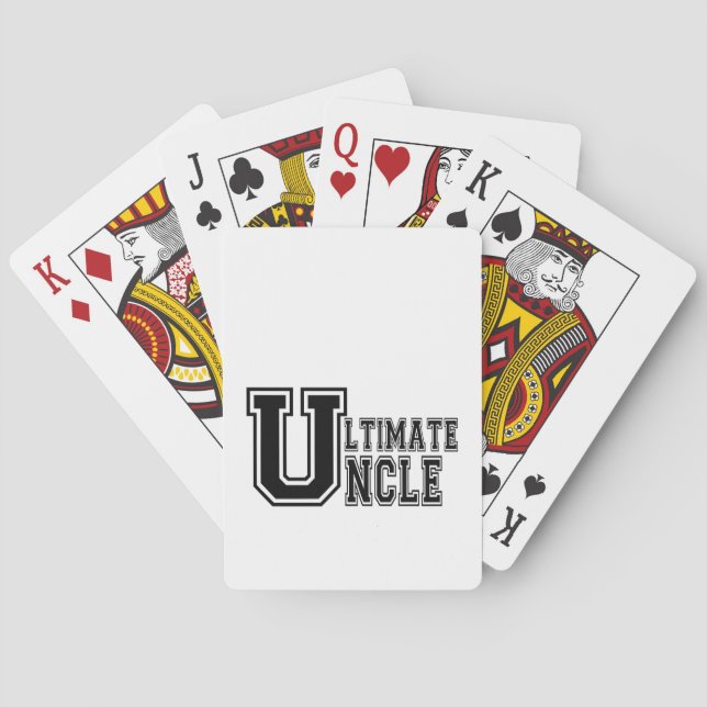 Ultimate Uncle in Black Playing Cards (Back)