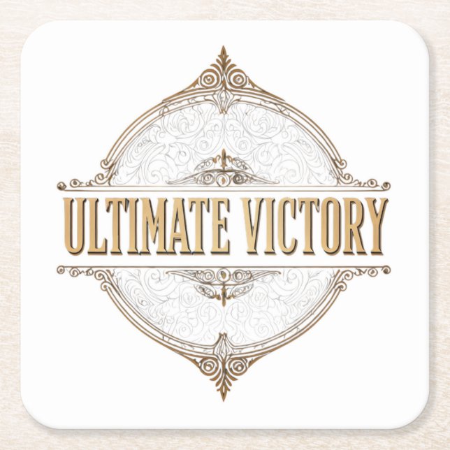 Ultimate Victory  Square Paper Coaster (Front)