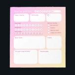 Ultimate Wellness Planner Notepad<br><div class="desc">Your day, your wellness, your way. The Mindful Productivity Daily Planner is designed to help you track your mood, energy, sleep, meals, and movement while keeping self-care front and center. With space to reflect on what went well today, plan tomorrow’s priorities, and color your way through hydration, energy, and sleep,...</div>