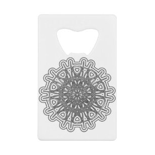 Ultra Cool Mandala Design #1 Credit Card Bottle Opener