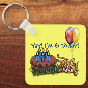 Ultra Cute 6 Year Old Leopard Keychain Birthday