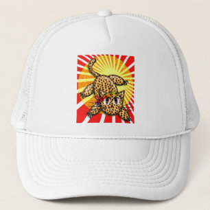 Ultra Cute Anime Leopard Kitty Rainbow Head Band Trucker Hat